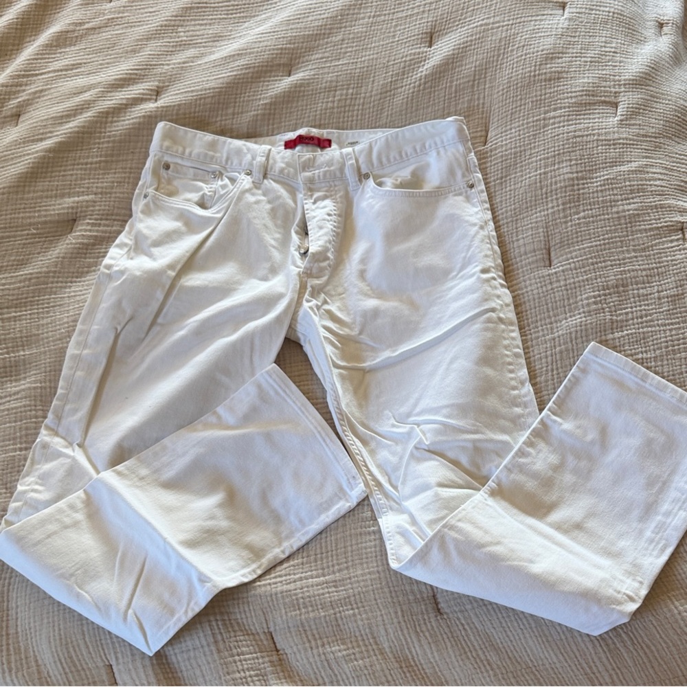 Hugo Boss Mens White Jeans